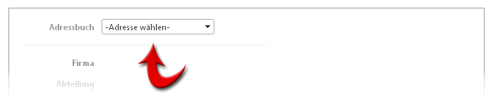 Rechnungsadresse wählen